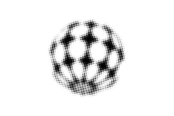 3D Shape Black Stars Dot Halftone Graphics & Illustrations