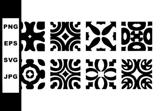 Abstract Geometric Black and White Patte Graphics & Illustrations