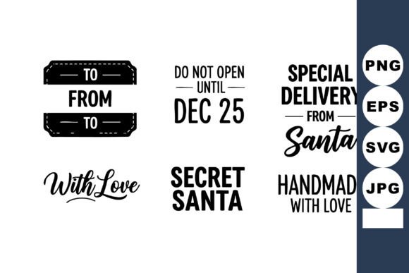 Christmas Gift Tags Vector Set: Graphics & Illustrations Review