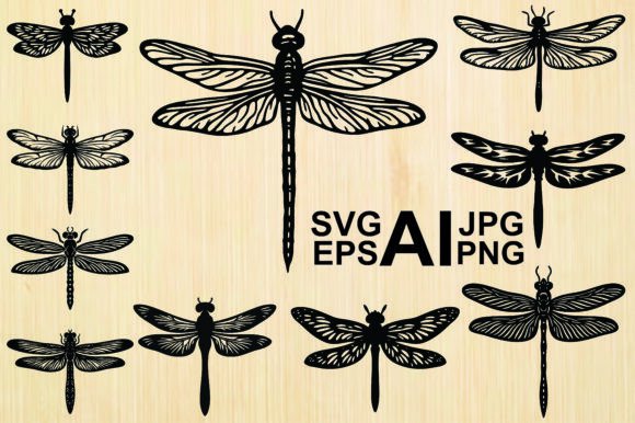 Dragonfly Silhouettes: Graphics & Illustrations for Handmade Creators