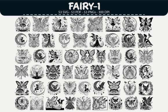 Fairy Clipart Collection – 53 Designs: Graphics & Illustrations
