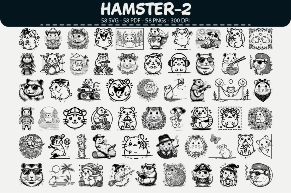 Hamster Vector Clipart – 58 Designs: Graphics & Illustrations for Handmade Makers