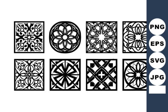 Ornate Black and White Vintage Ornamenta Graphics
