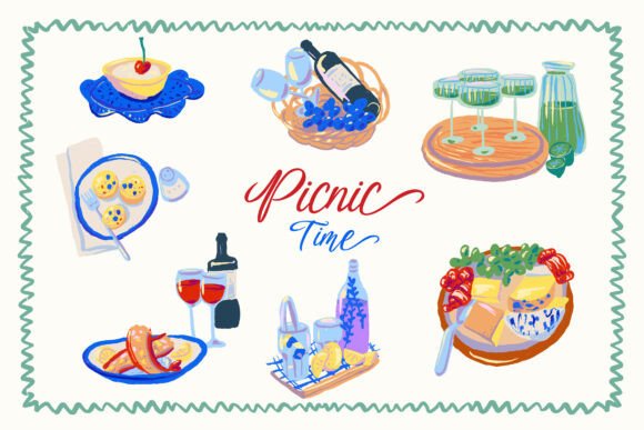 Picnic Time Food and Drink Collection: Graphics & Illustrations