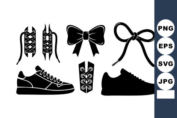 Shoe Laces and Bows Vector Icons: Graphics & Illustrations for Crafters
