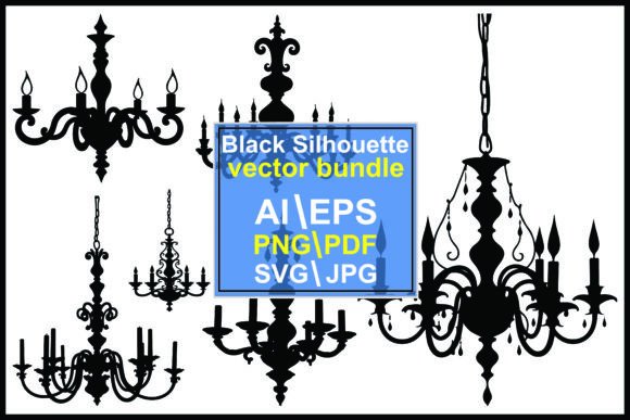 Silhouette Chandeliers with Candle Light