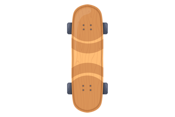 Skateboard Top View Graphics & Illustrations