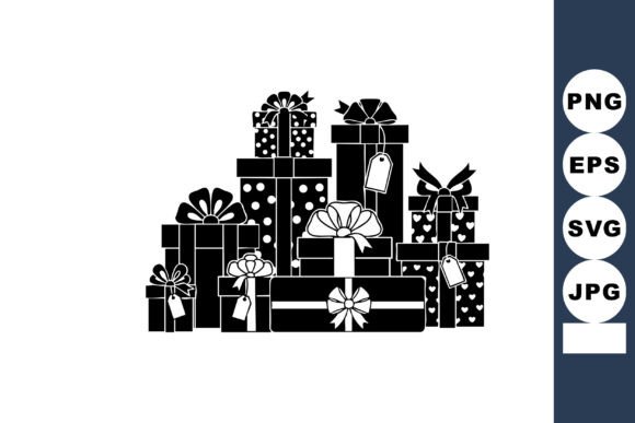 Stack of Gift Boxes Graphics & Illustrations