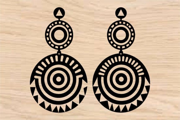 Tribal Circle Earring SVG Design: Graphics & Illustrations for Local Branding