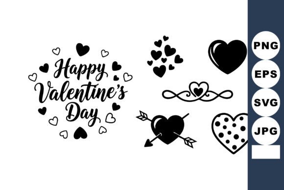 Valentines Day Hearts & Love Symbols: Graphics Illustrations