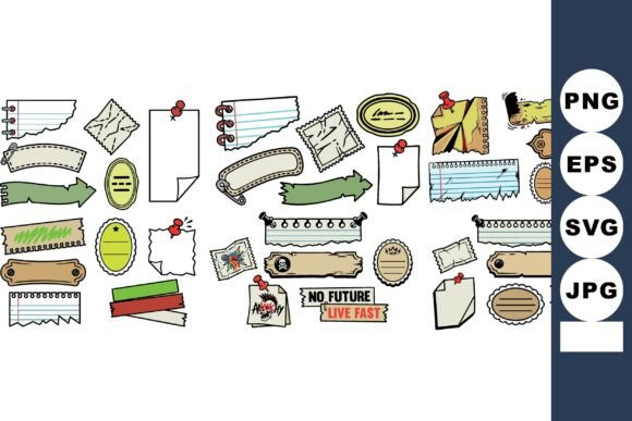 Vintage Torn Paper Labels: Graphics & Illustrations Review