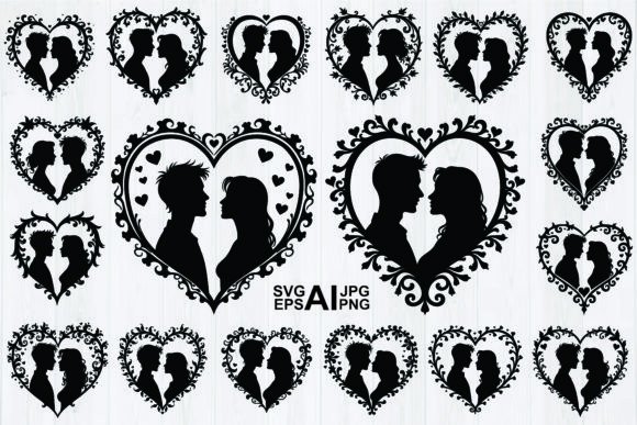 Wedding Heart Bride Groom Bundle