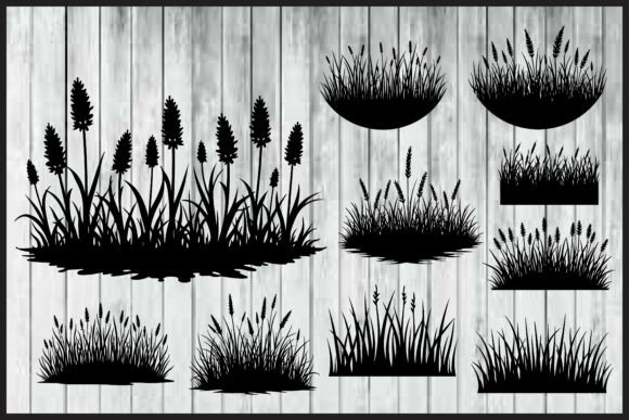 Wild Grass Plant Silhouette Bundle: Graphics & Illustrations Review